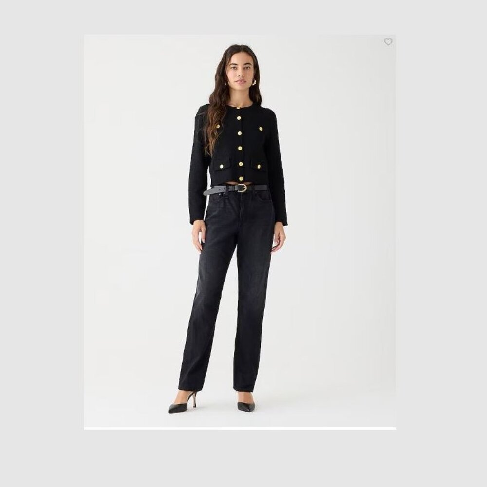 J. Crew Mid-rise '90s classic straight Charcoal wash Sz 29